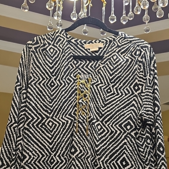 Michael Kors Monochrome Patterned Midi Dress - Picture 5 of 15